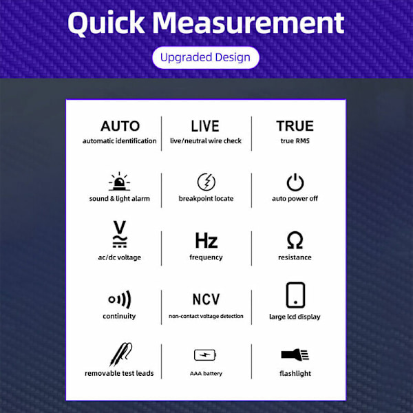 BSIDE X1 Smart Detektor med Dubbla Lägen, Kontaktlös AC-Spänningsdetektor, NCV-Multimeter, Elektrisk Testpenna, Bärbar Testpenna med Ljud- och Ljusalarm