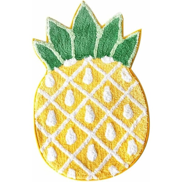 Ananas Dörrmatta, Halksäker Area Matta Cartoon Ananas Välkommen Matta för Heminredning Vardagsrum Sovrum Badrum Frukt Inomhusmatta Maskintvättbar Bil