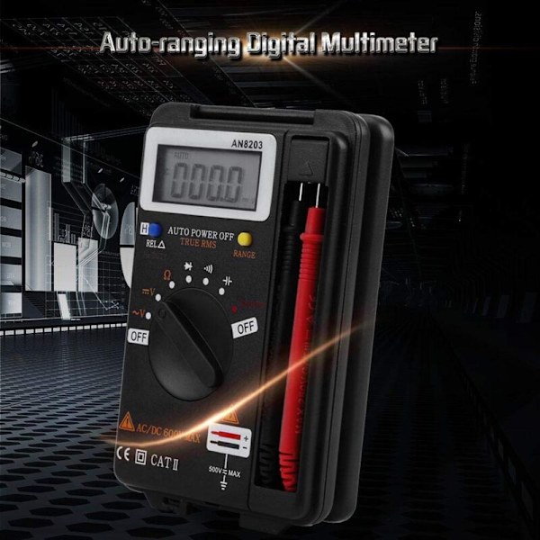 Digital Voltmeter Meter, AN8203 Digital Multimeter AC/DC Voltmeter Ohm Meter LCD Display 4000 Counts