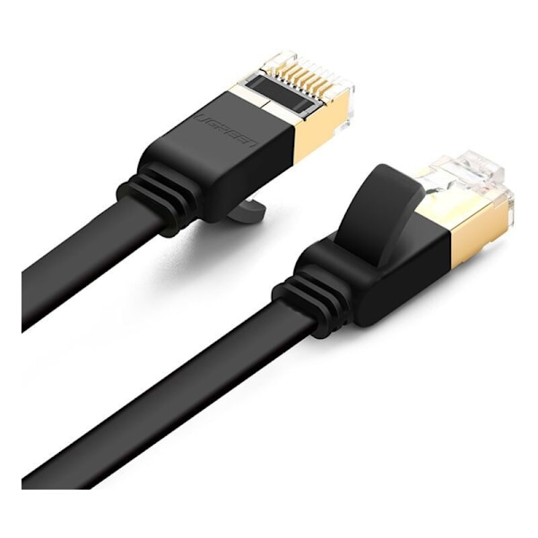 Platt Patchkabel STP RJ45 Cat 7 10 Gbps LAN-nätverkskabel 3m Svart