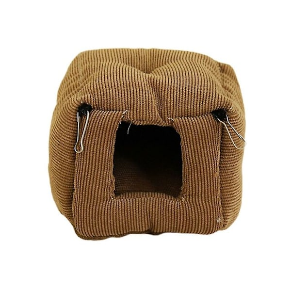Solid Färgad Hamsterbädd Isolering Bur Tillbehör Halvinklädd Grotta Hus Bo för Husdjur Gnagare Qinghai Cafe