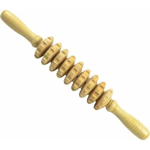 Fascia Muskelrulle Hållbar Fascia Muskelrulle Cellulitmassager för Idrottare Magmuskelavlastningsverktyg, Naturligt Trä, för Fascia, Cellulit -