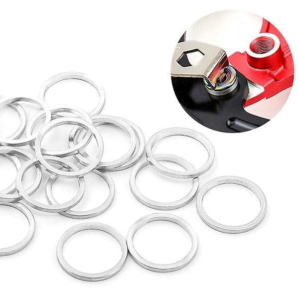 100 st Kedjeväxelskruvar Brickor Cykel Kedjehjulskruvar Packning Vevarm Kedjeskruv Brickring, 2mm