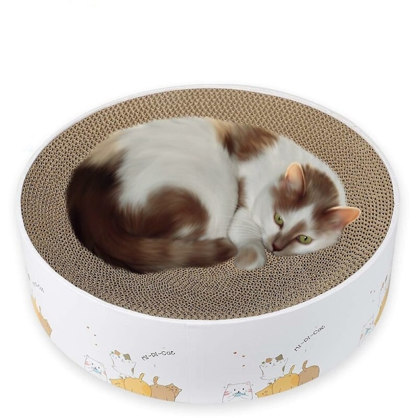 Rund kattklösbräda i kartong, klösbräda för katter, hållbar klösbräda, katt leksak, möbelskydd, G-klösbräda