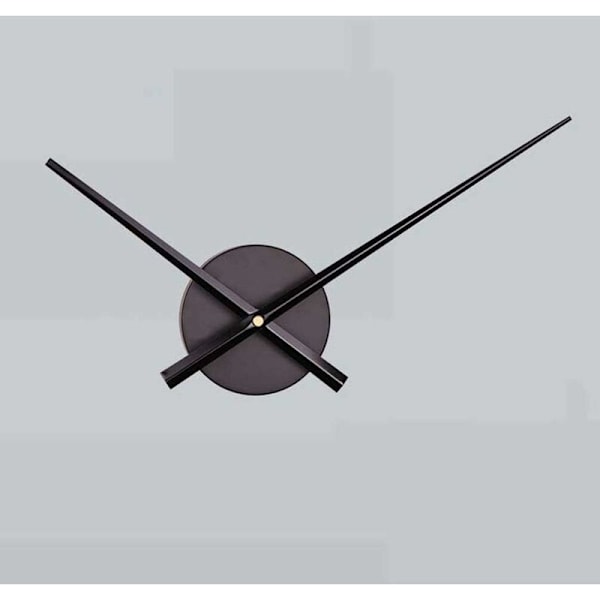 DIY Klockvisare Väggklockor 3D Kvarts Klockmekanism Tillbehör (Svart Utan Batteri)