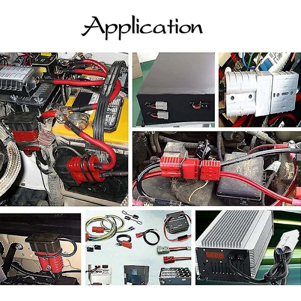 2 st 175A 1/0 AWG Batterikontaktkabel Snabbkopplingssats för Anderson-kontakt för ATV-vinsch