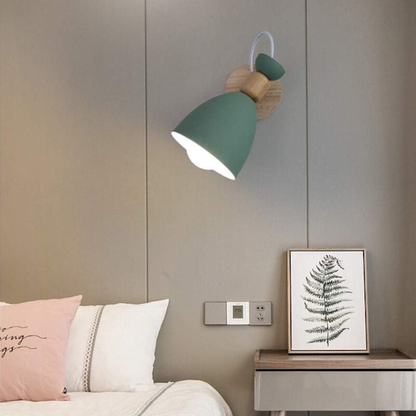 Kreativ Modern Vägglampa Enkel Vägglampa Järnvägglampa E27 Bas Nordisk Art Deco Stil för Sovrum, Vardagsrum, Barnrum, Restaurang, Korridor