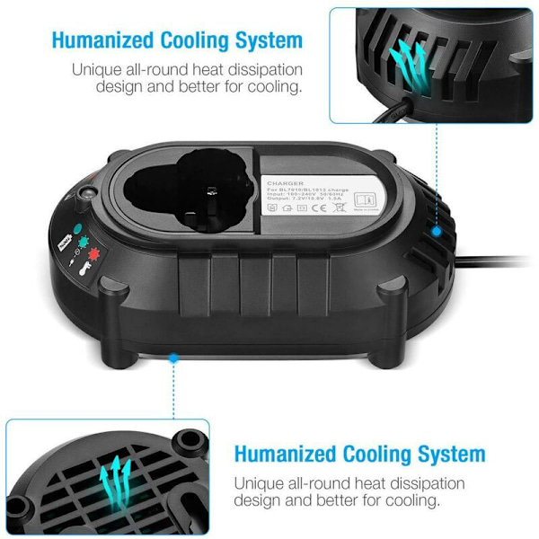 Laddare för Makita BL1013 BL1014 10.8V-12V Litium-jonbatterier DC10WA Borrmaskin Skruvdragare Verktyg Ersättningsbatteri Strömförsörjning