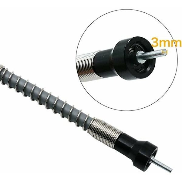 1/8'(3.175mm) Flexibel Axeltillbehör Adapter, Flexibel Borrchuck Förlängningskabel för och Kompatibel Slipverktyg med Nyckel, Guld