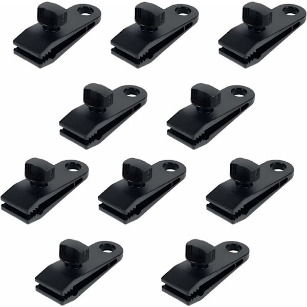10 st Tältklämmor i Plast, Presenningklämmor, Säkra Multifunktionella Nylon Tältklämmor, Presenningklämmor för Camping, Presenningar, Husvagn, Trädgårdsskydd