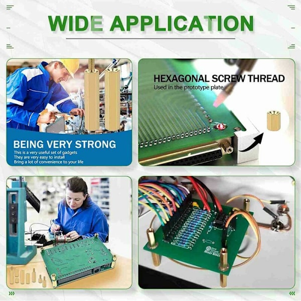 240 st M3 Han- och Honavståndshållare i Mässing, Hex-formade, Sortiment för PCB Moderkort
