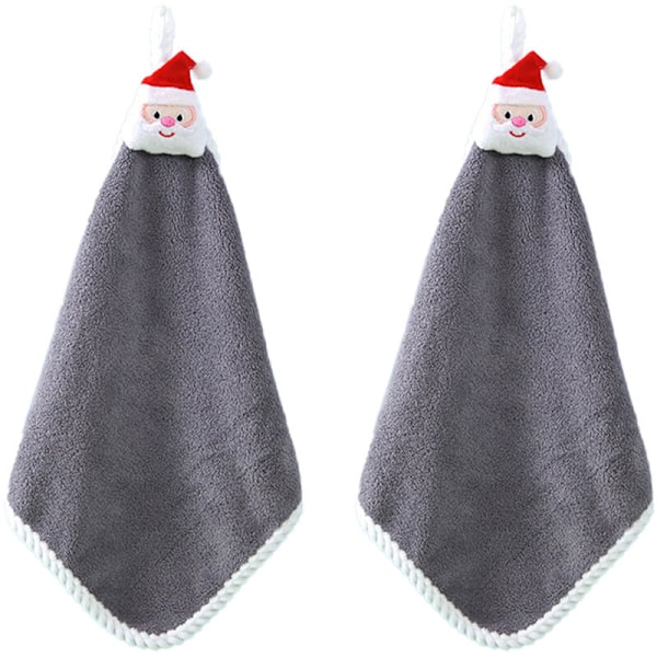 Vinterhängande Kökshandduk 2-pack Julhanddukar Mjuk Handduk Dekoration för Badrum Ugn Absorberande Tvätthandduk Stil 4