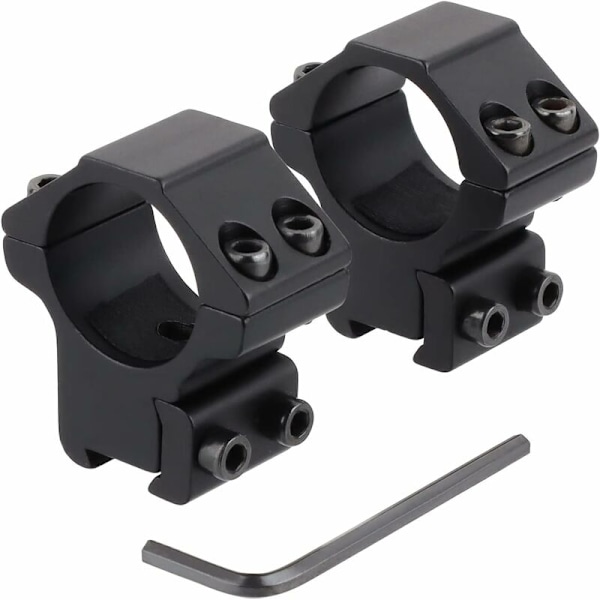 Lågprofil Kikarsiktesringar - 25,4 mm Adaptermonteringsringar med 11 mm Dovetail-skena