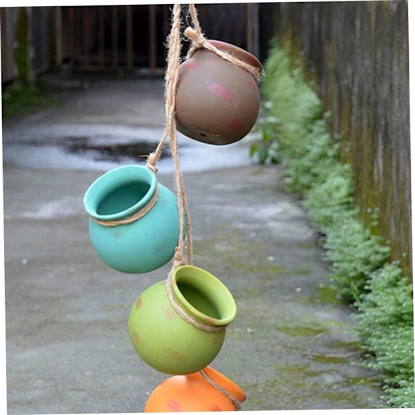 1 set med 4 kaktusar, balkongträdgårdskrukor, utomhusstaketsplanterare, vas hängande kruka, mini takhängande kruka. Specifikationer: 10109CM Kaliber: 77CM.