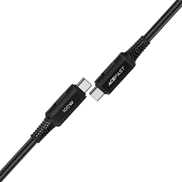 100W 20V 5A 2m Svart USB-C Flätad Kabel