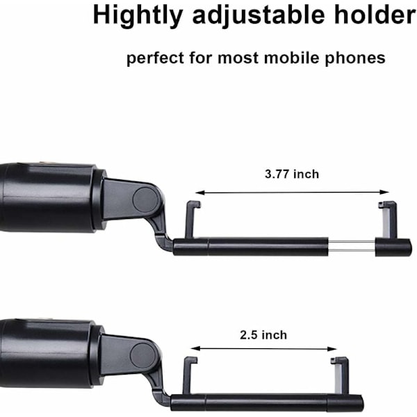 Bluetooth Selfie Stick Stativ med Fjärrkontroll, Roterande Selfie Stick med Bluetooth Fjärrkontroll, Utökbar Trådlös Selfie Stick för De Flesta Smartphones (Svart)