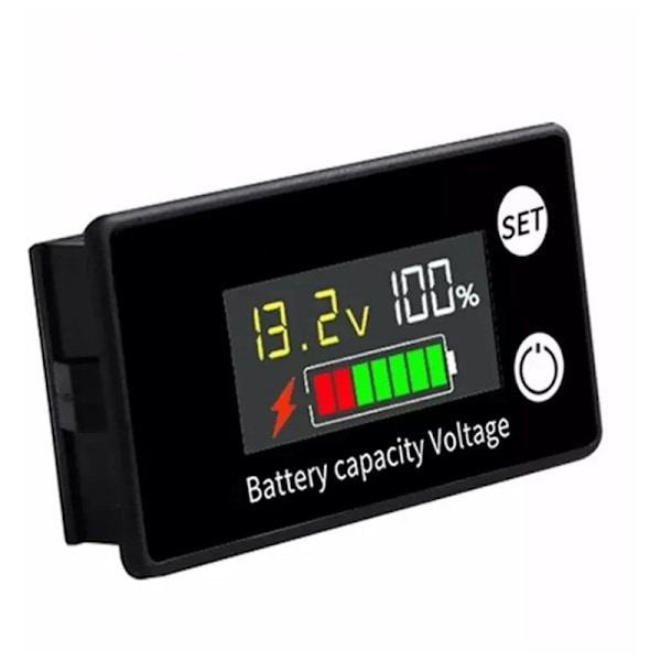 DC 8V-100V Batterispänningsmätare Kapacitetsindikator Strömmätare 12V 24V 48V Litium Blybatteri för 6133A LCD Batteri 1st