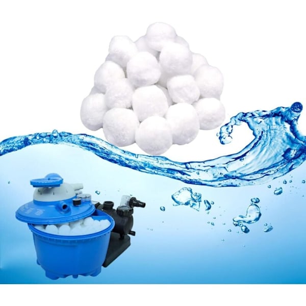 Filterboll, 700g filterboll kan ersätta 25kg filtersand kvartsand, används för pool, sandfilter, fiberfiltermedia för vattenfiltrering.