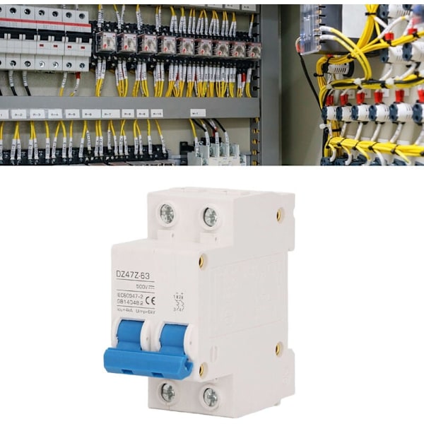 2P Mini DC-säkring 4kA Icu 6kV Uimp Solcells-PV-system Snabbavbrott Liten Säkring DC500V 6A
