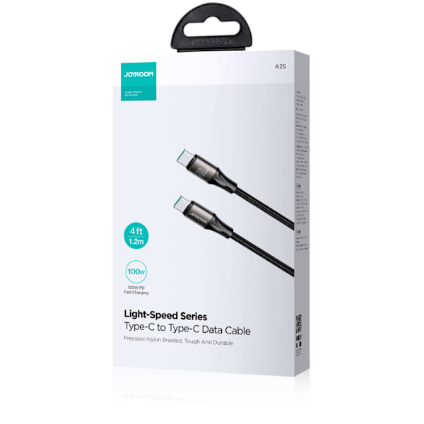 USB-C-kabel 100W Light-Speed ​​Series 1.2m Svart