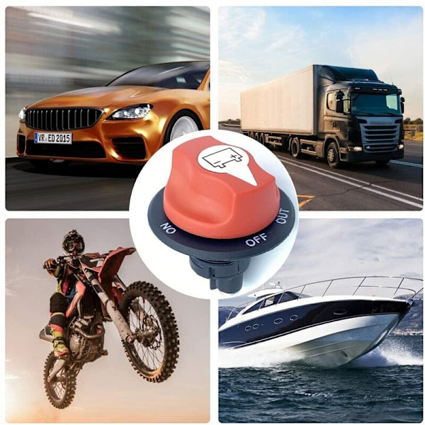 Båtbatteri Isolatorbrytare, Batterifrånkoppling, Max Effekt/Av Batterikretsbrytare DC 50V 50A CONT 75A INT för Bil