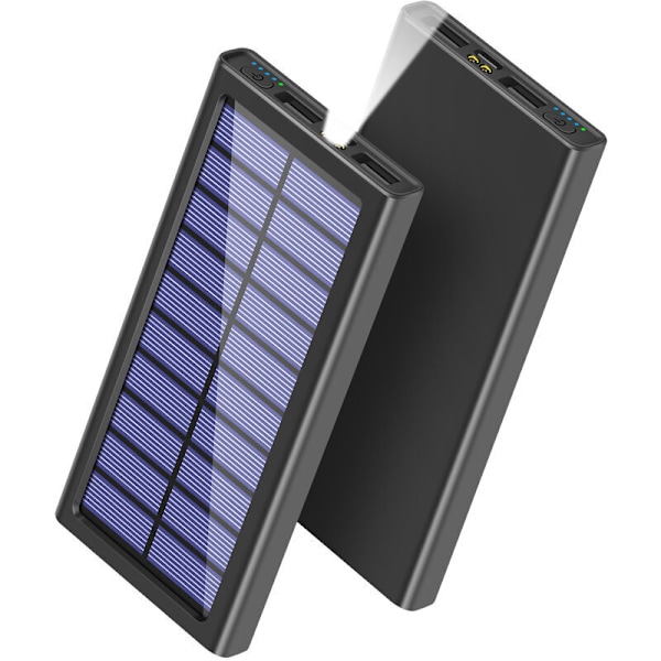 Energisparande Extern Batteri Solcellsladdare 20000mAh Powerbank [2020 Avancerad Smart IC-kontroll] Bärbar Laddare Universal Backup Batteri