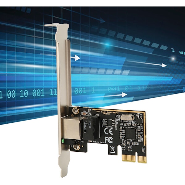 Rubberskin PCI Express Nätverkskort Gigabit Ethernet till 1000 Mbps PCIe RJ45 LAN-adapter för PC-stöd Windows