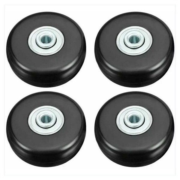 Resväskehjul, 50mm Tunga Lastväskor Reparationsrullar Universal Tysta Gummi Ersättningsrullar Set med 4 Ersättningsrullar för Resväska/