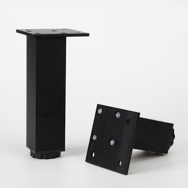 Möbelben Set om 4 Design: Matt Svart Höjd: 60mm Justerbar Vinklad Form