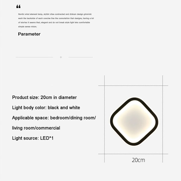 Vägglampa, 7W Tre-Färgs Dimbar Vägglampa, Nordisk Kreativ Inredningsbelysning Vägglampa för Vardagsrum, Sovrum, Hall, Trapp