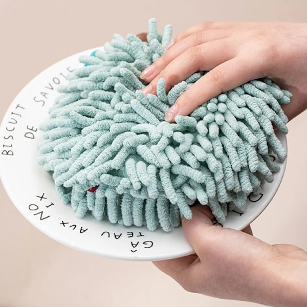 Kökshandduk Badhandduk med Hängslinga Mjuk Snabbtorkande Absorberande Mikrofiberhandduk Blå