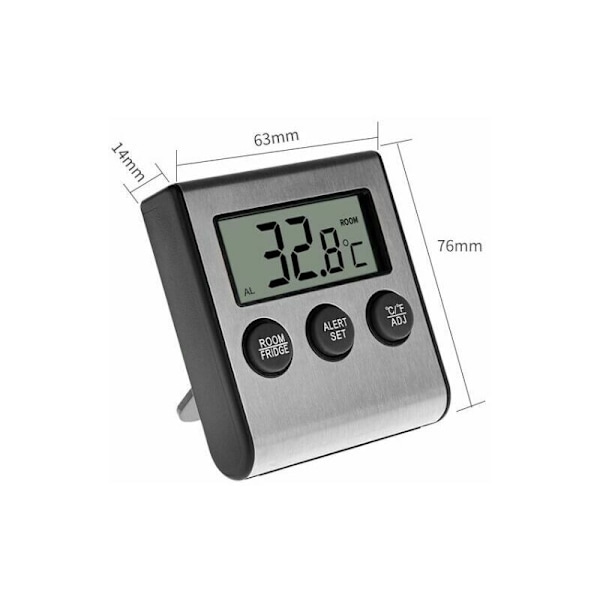 Frys Thermometer Realtidsövervakning Alarm för Kylskåpstemperatur