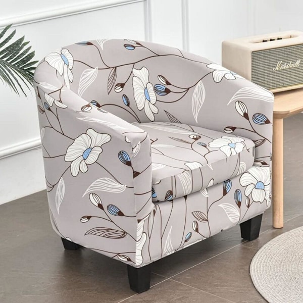 Tullsta Chaise Lounge-överdrag 2-delars Tubstolöverdrag med Kuddfodral för Tullsta Fåtölj, Rhythm of Flowers