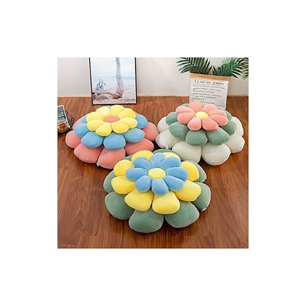 Blomformad Kudde Golvkudde Kudde Kontorskudde Sittkudde Tatami Bilkudde - 40 cm Gul
