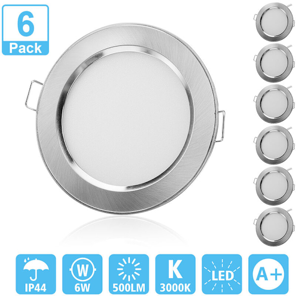 KINGSO LED Inbyggda Takspotlights 6W 500LM Inbyggda Spotlights Lampa SET om 6
