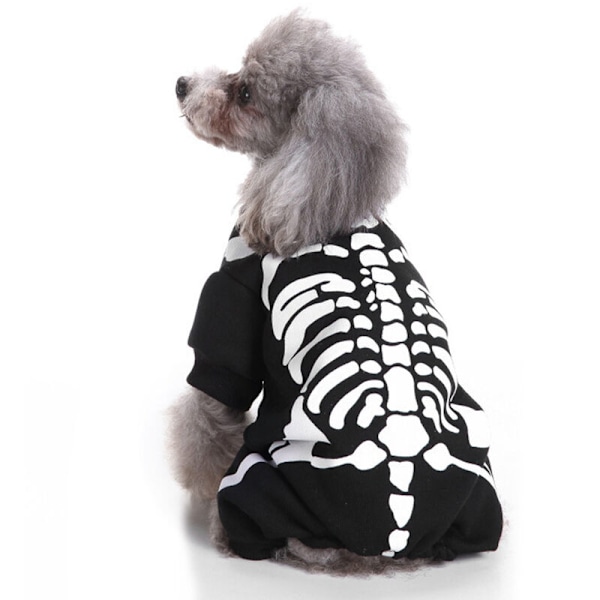Husdjursdräkt Halloween Juldräkt Hund Skelettdräkt  xxl