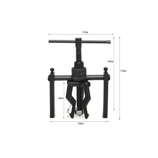 Inre hål lagerutdragare lagerdemontering tre-käk dragkod topputdragare hål inre lagerutdragare