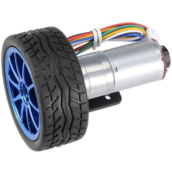 DIY Encoder Gear Motor med monteringsfäste 65mm hjulsats för Smart Car Robot DC12V (500RPM)