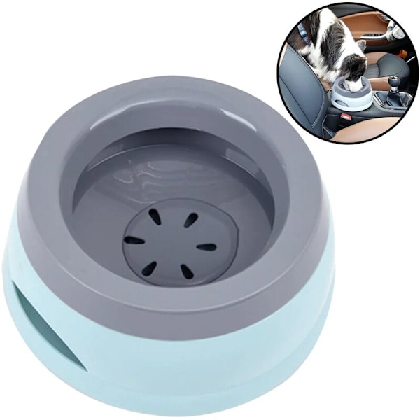Qianyou Vattenkopp för Hundar på Resan 750ml, Läckagesäker, Stänksäker, Matskål, Hundskålar, Kattskål, Plast Halksäker Bilresa Drickskopp, Skål