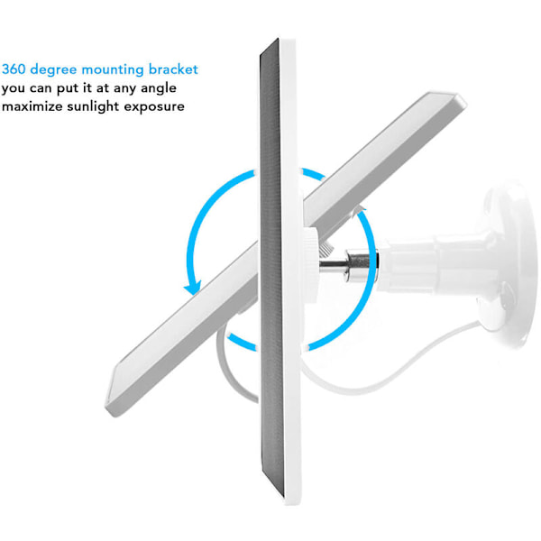 4W Solpanel för Säkerhetskamera, USB-kompatibel Solpanel, IP65 Vattentät