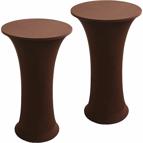 2-pack Stretch Rund Spandex Duk, 24\"x43\" Stretch Högbordsskydd, Rund Cocktailduk för Bar Bröllop Bankett