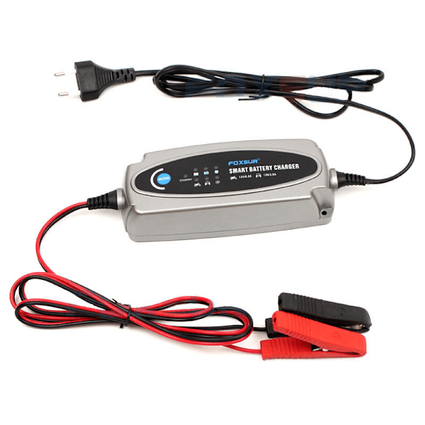 12V 3.6A Batteriladdare för Bil och Motorcykel med 5 Laddningsstadier