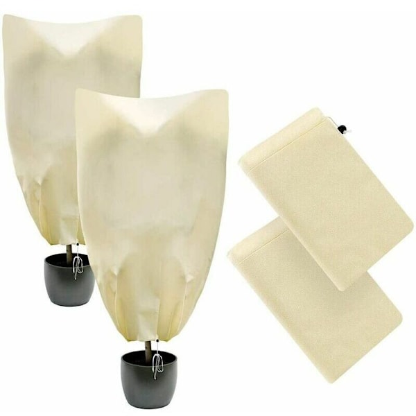 Växtskyddstäcke, Vinterväxtskyddstäcke, Växtöverdrag för Vinter, Vinterskydd för Växter, 2-pack, 10080 CM & 8060 CM