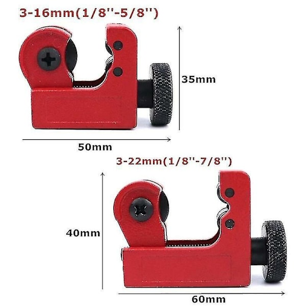 Rörcutter Kompatibel med 3-16/3-22mm Koppar Mässing Plast Rörsaxverktyg