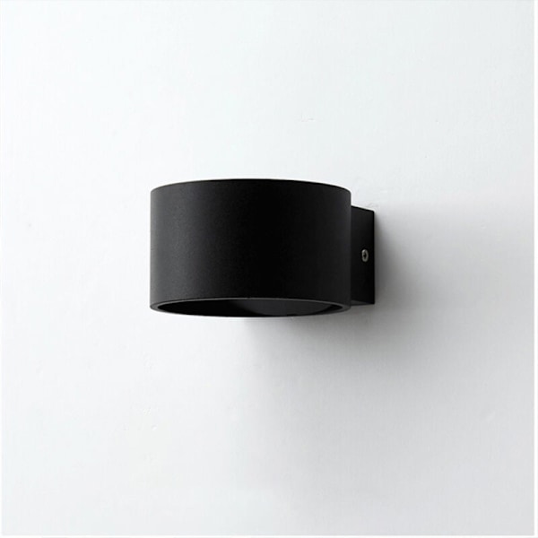 Kreativa Runda Nordiska Vägglampor Snygg Modern Vägglampa Led Minimalistisk Svart Vägglampa Inomhus Vägglampa Varmvit för Sovrum Café Kontor