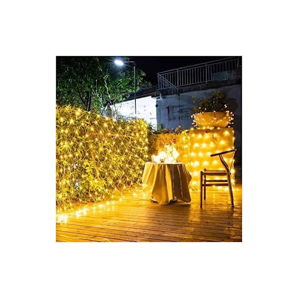 LED-nätsträngljus 3mx2m 200 LED Anslutbar Mesh Fairy String Lights 8 lägen Julnätljus för inomhus utomhus trädgård bröllop jul