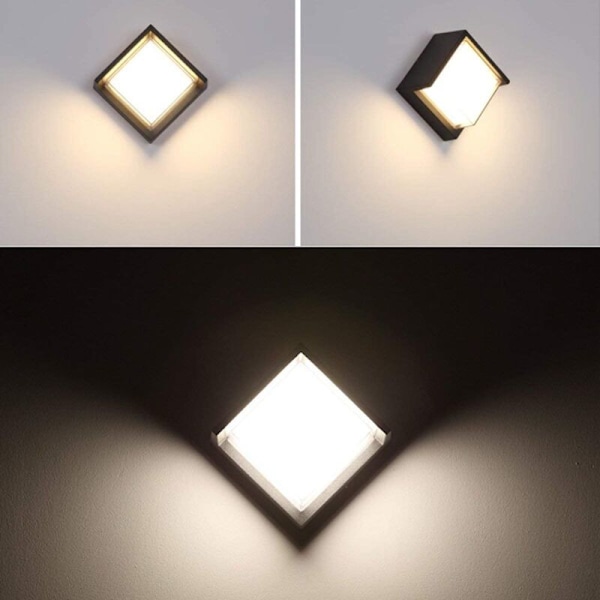 Modern Vattentät Utomhus LED Vägglampa IP65/Aluminium+akryl/3000K Varmvit/LED Vägglampa