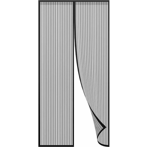 Magnetisk Skärmdörr, Anpassad Skärmdörr, Svart Magnetisk Skärmgardin 210 x 100 cm för Dörrar Fönster Anti Myggor Flugor