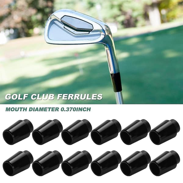 12 stk. Golf Ferrules Kompatible med Jern 0,370 Tommer Tip Jernskaft Golfkølleskaft Ærme Adapter