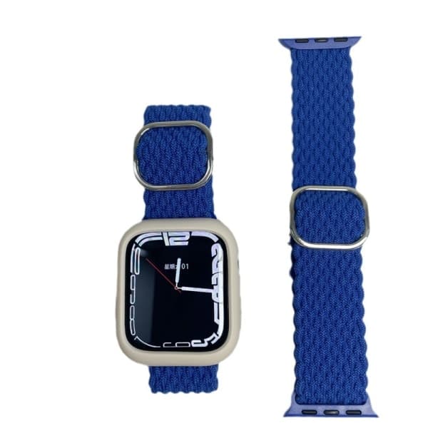 Flettet Elastisk Solo Loop Kompatibel til Apple Watch Rem 4 stk B 42/44/45/49mm 42/44/45/49mm